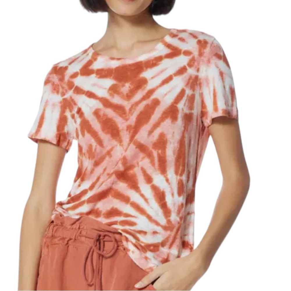 YFB Young, Fabulous & Broke Boy Tee in Sedona Wash- 100% Linen- Size XS